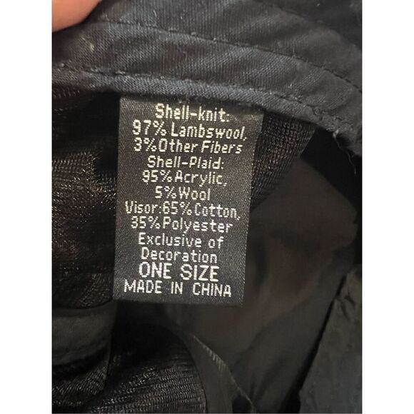 RARE! Wool Snap Back Black Sheep Plaid & Solid Cap Target - Picture 5 of 5